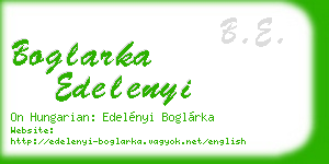 boglarka edelenyi business card